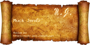 Muck Jenő névjegykártya