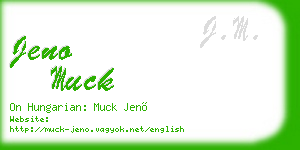 jeno muck business card