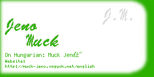 jeno muck business card